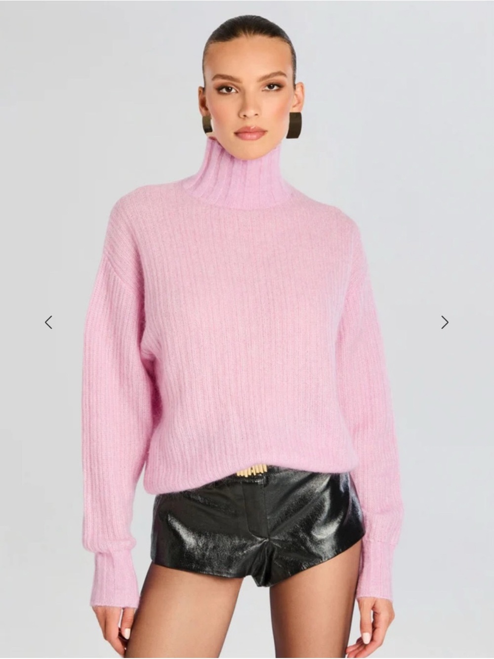 Retrofete Zarita Ribbed Sweater Small Pink/Light Rose